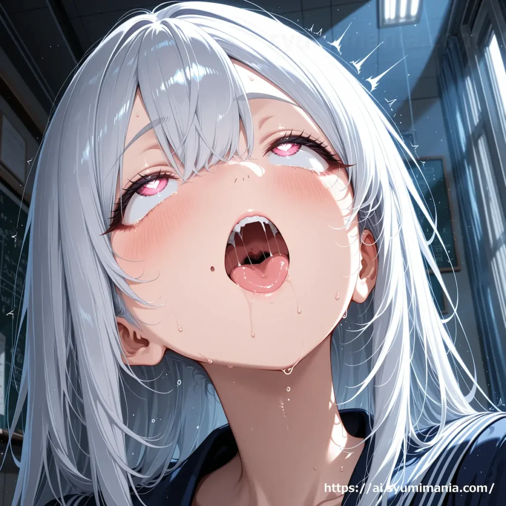 アヘ顔のAIイラスト